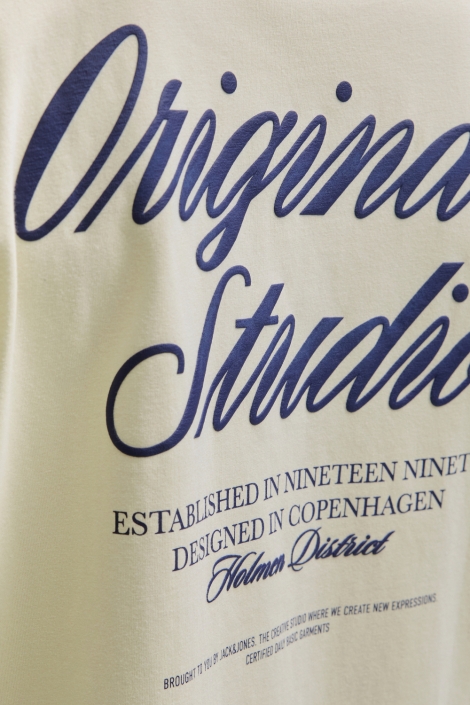 Jack & Jones beige heren t-shirt | Unique Selling Point