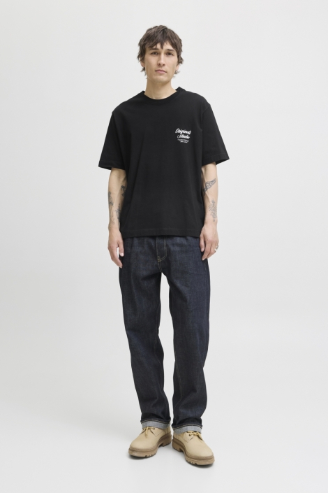 Jack & Jones zwarte heren t-shirt | Model
