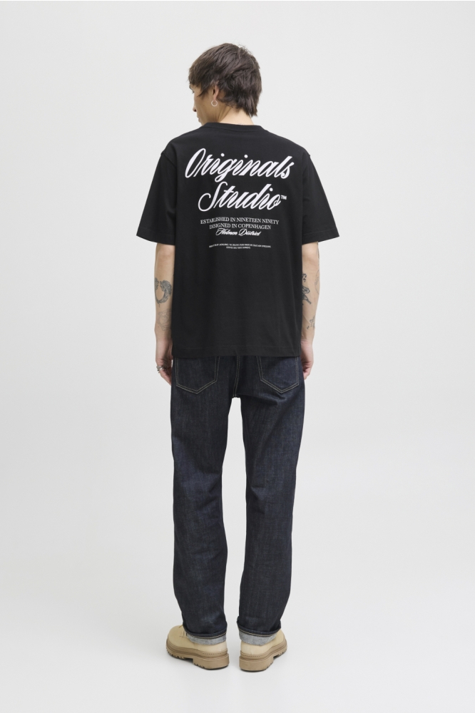 Jack & Jones zwarte heren t-shirt | Model