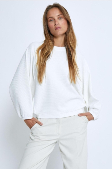 Minus Trui KOLINI SWEAT MI6637 220 BROKEN WHITE