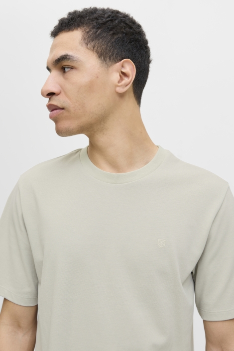 Jack & Jones beige heren t-shirt | Close up