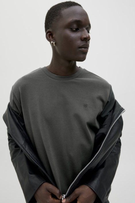 Jack & Jones groene heren t-shirt | Close up