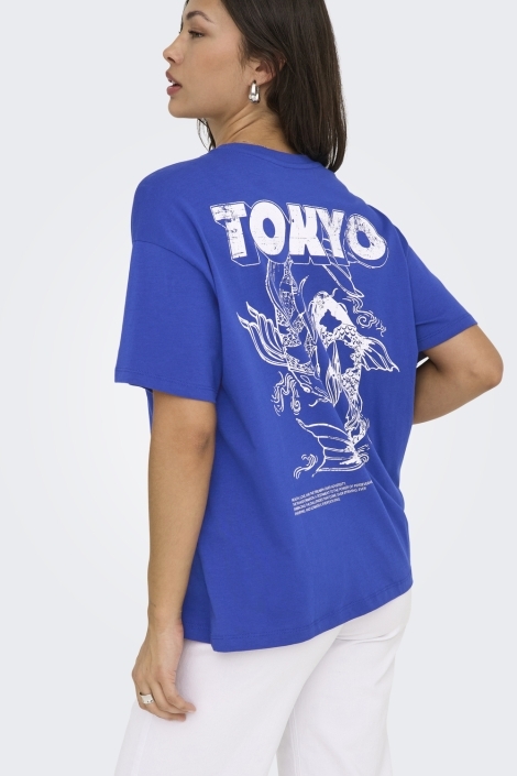 Only blauwe dames t-shirt | 