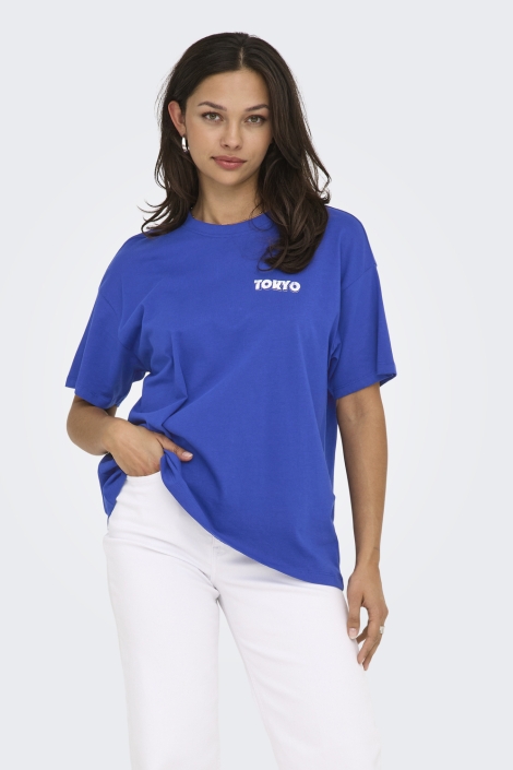 Only blauwe dames t-shirt | 