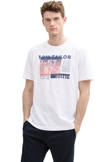 Tom Tailor T-shirt KATOENEN T SHIRT MET PRINT 1045690XX10 20000