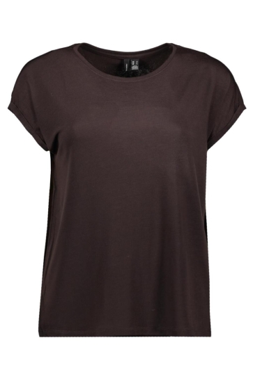 Vero Moda T-shirt VMAVA PLAIN SS TOP GA JRS NOOS 10284468 CHOCOLATE TORTE