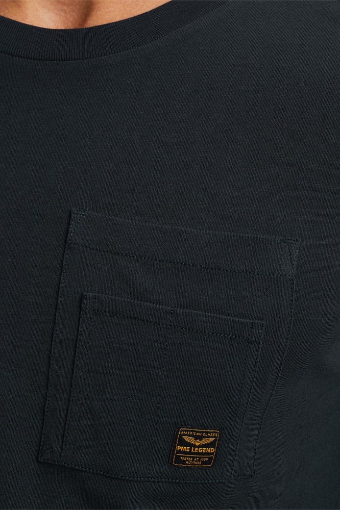 PME legend blauwe heren t-shirt | Close up