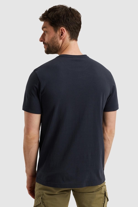 PME legend blauwe heren t-shirt | Model achteraanzicht