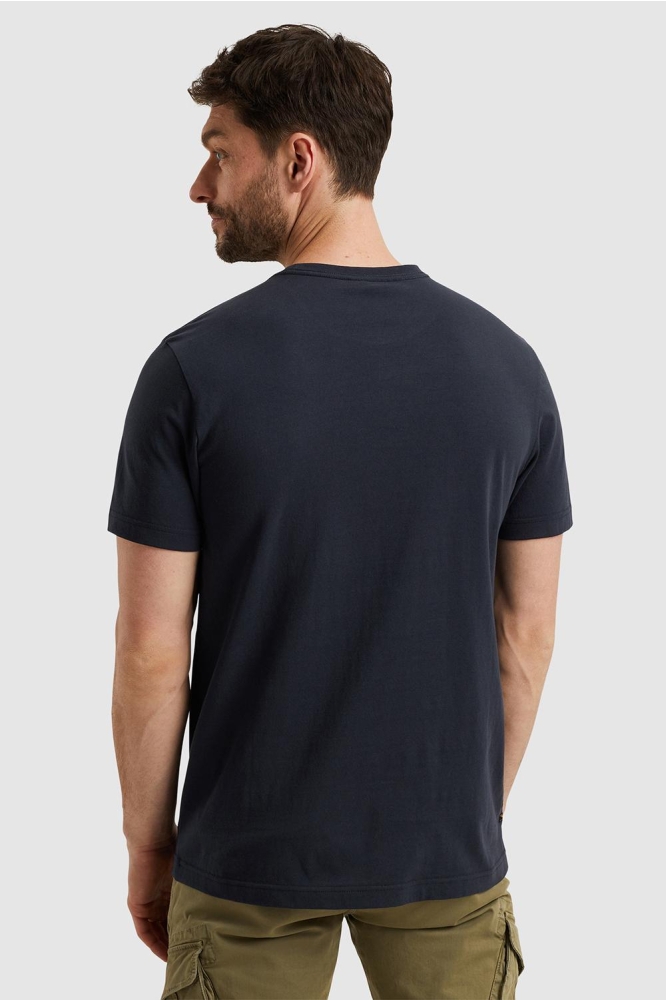 PME legend blauwe heren t-shirt | Model achteraanzicht