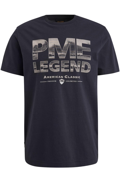 PME legend blauwe heren t-shirt | Vooraanzicht