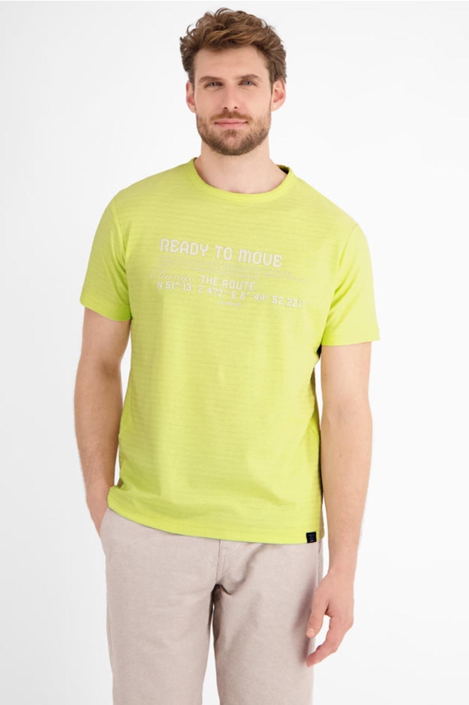 Lerros gele heren t-shirt | Model vooraanzicht