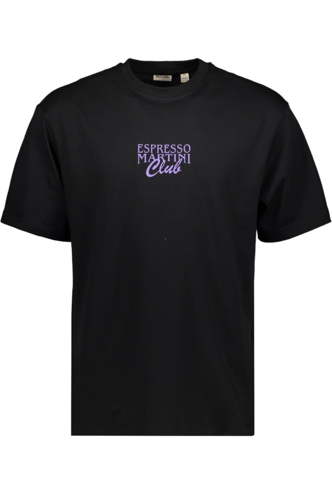 ONSCABANA COCKTAIL CLUB RLX SS TEE 22034380 JET BLACK