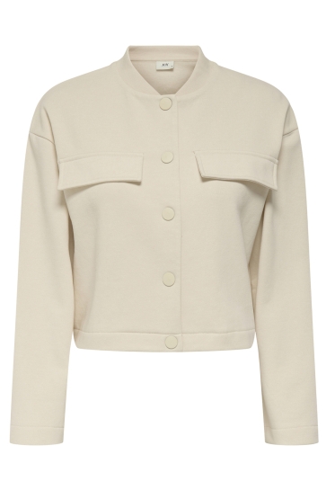 Jacqueline de Yong JDYPARIS L/S BOMBER JACKET JRS DIA 15356053 WHITECAP GRAY