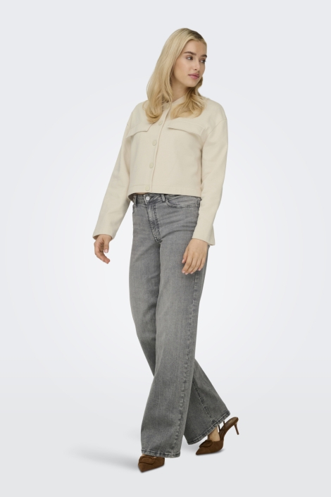 Jacqueline de Yong beige dames jas | Model