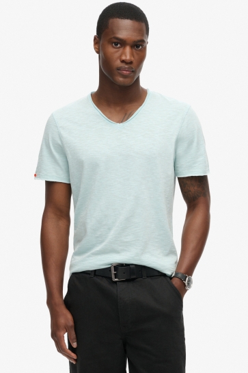 Superdry T-shirt RAW EDGE SLUB T SHIRT M1012076A POWDER BLUE