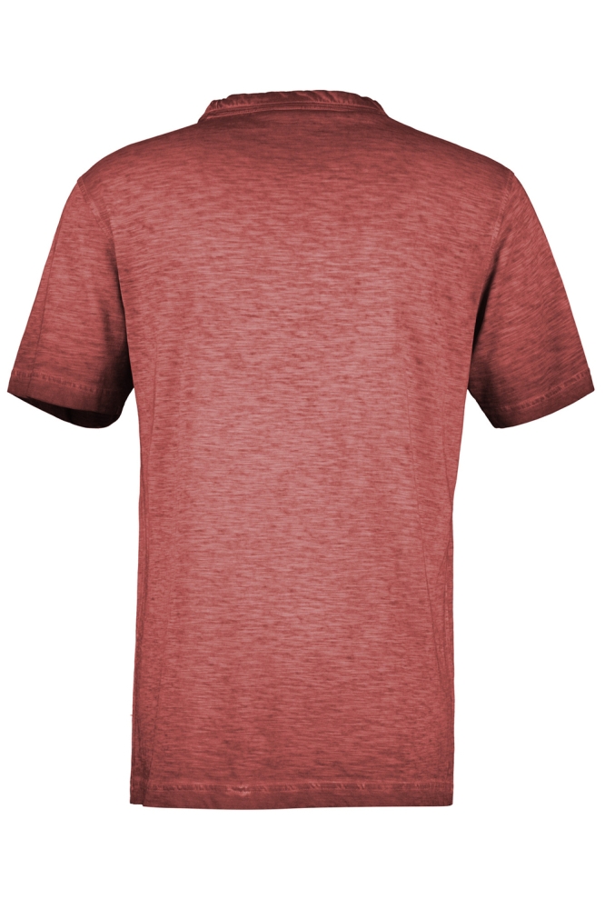 Lerros rode heren t-shirt | Achteraanzicht