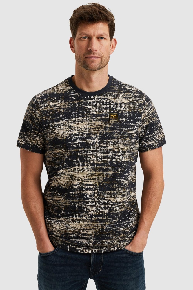 PME legend blauwe heren t-shirt | Model vooraanzicht