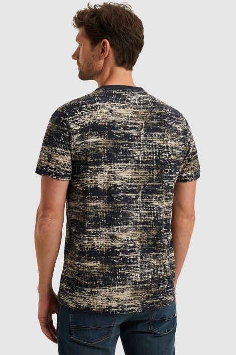 PME legend blauwe heren t-shirt | Model achteraanzicht
