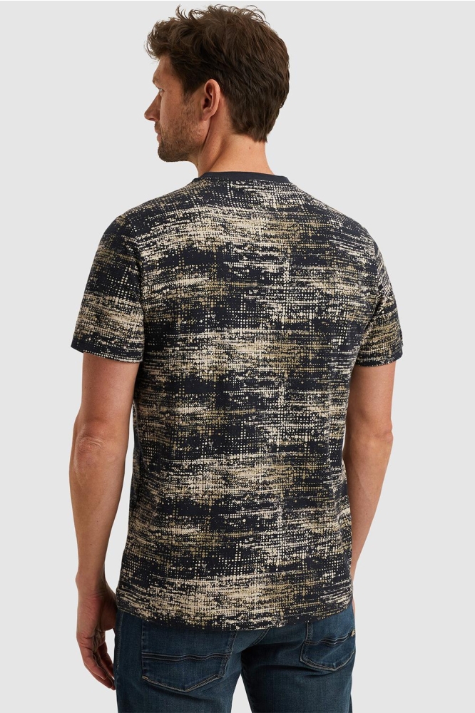 PME legend blauwe heren t-shirt | Model achteraanzicht