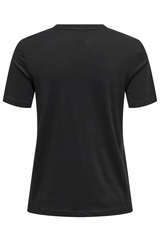 Only zwarte dames t-shirt | Achteraanzicht