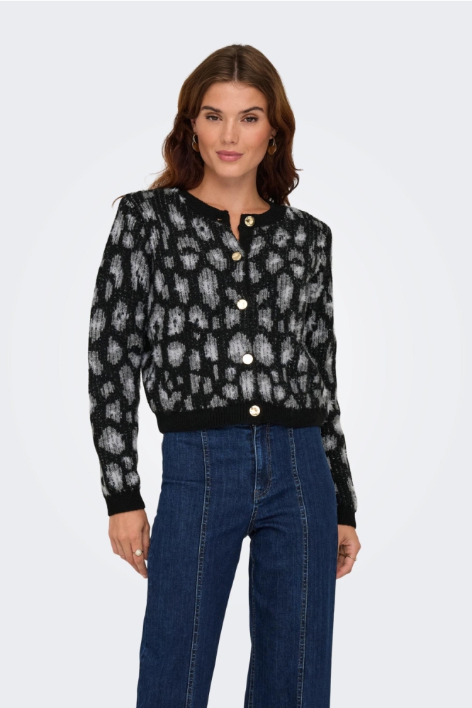 Only zwarte dames vest | Model vooraanzicht