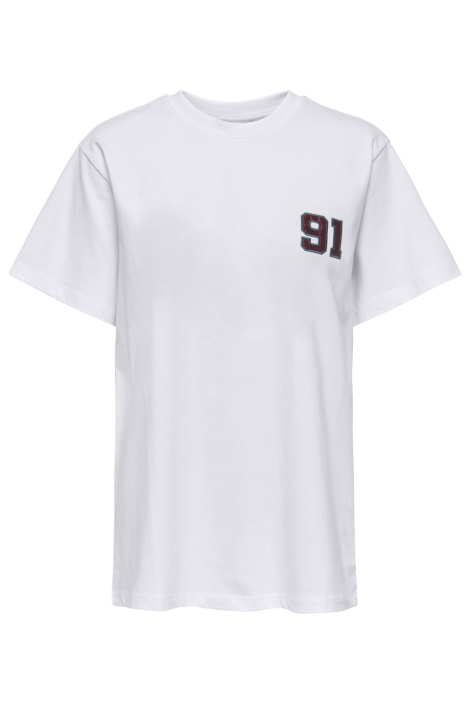 Only witte dames t-shirt | Vooraanzicht