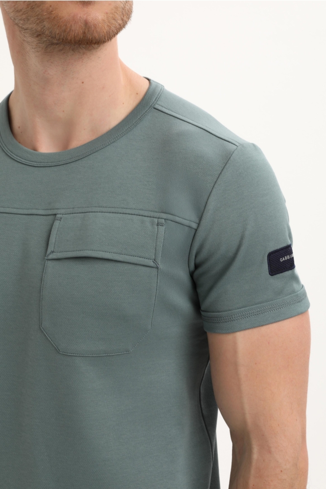 Gabbiano blauwe heren t-shirt | Close up