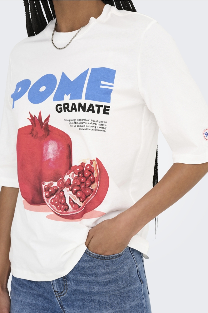 Only witte dames t-shirt | Close up