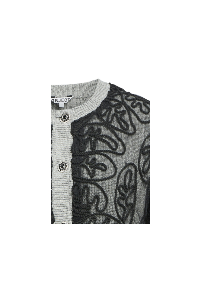 Object grijze dames vest | Close up