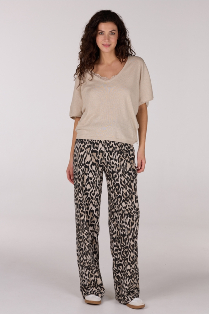 NANOUK SS25 SHIRT LJ 384 V NECK 000130 SAND