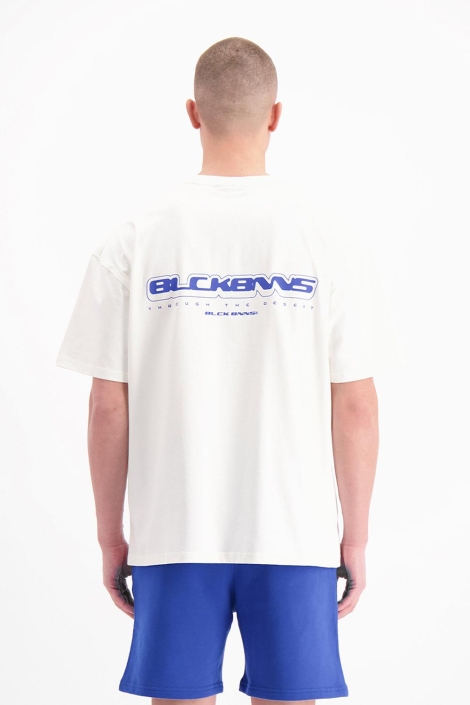Black Bananas witte heren t-shirt | Model achteraanzicht