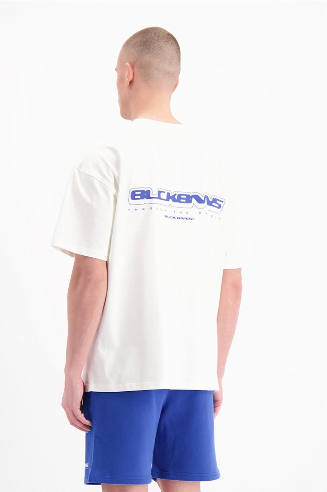 Black Bananas witte heren t-shirt | Model achteraanzicht