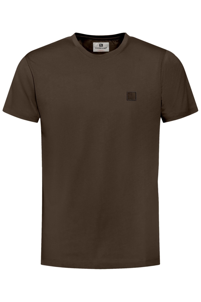 Gabbiano bruine heren t-shirt | Vooraanzicht
