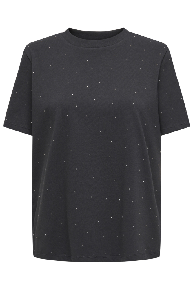 Only grijze dames t-shirt | Vooraanzicht