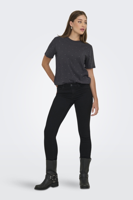 Only grijze dames t-shirt | Model