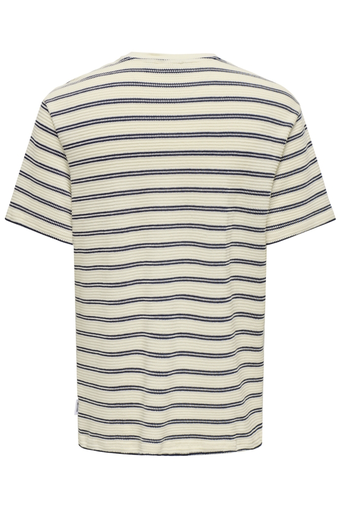 ONSIAN REG SS STRIPE STRUCT TEE 22032819 NAVAL ACADEMY