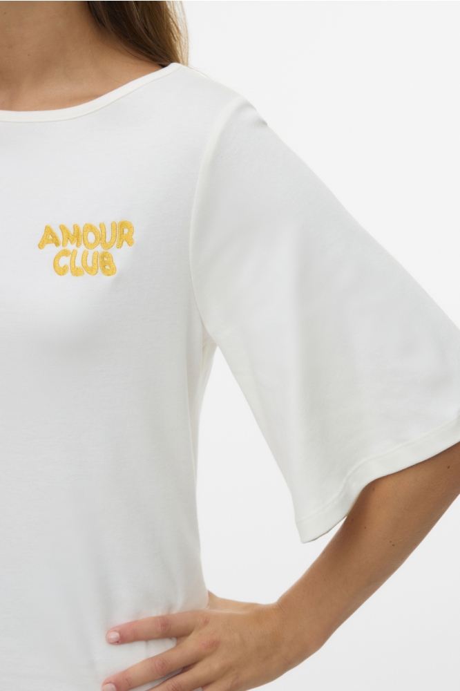 Vero Moda witte dames t-shirt | Close up