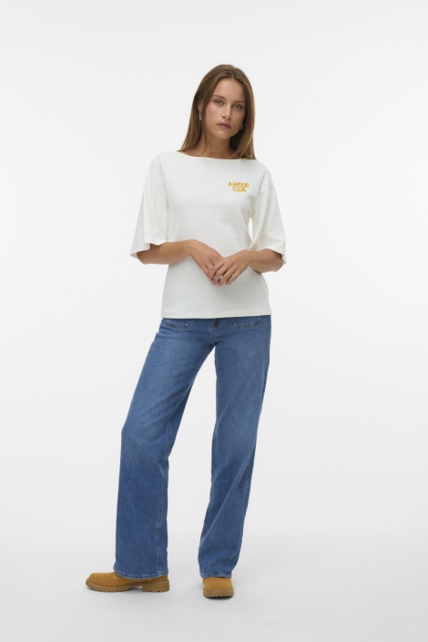 Vero Moda witte dames t-shirt | Model