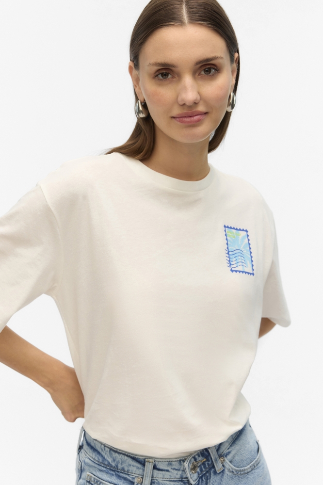 Vero Moda witte dames t-shirt | Model