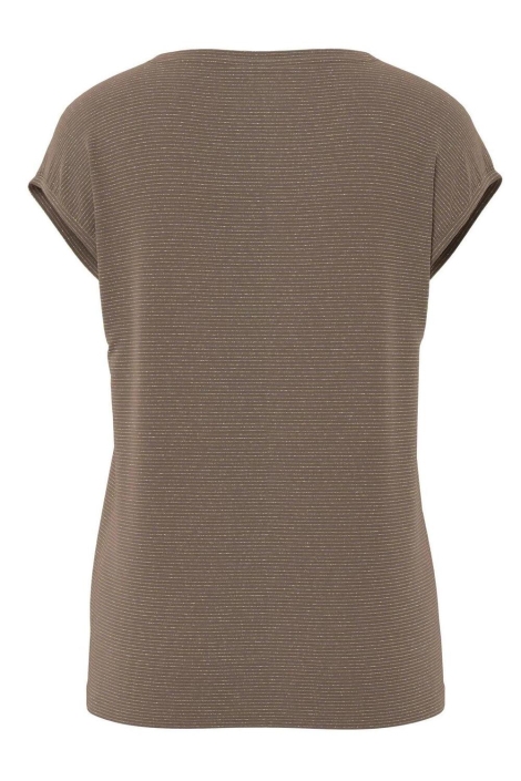 Pieces bronzen dames t-shirt | Achteraanzicht