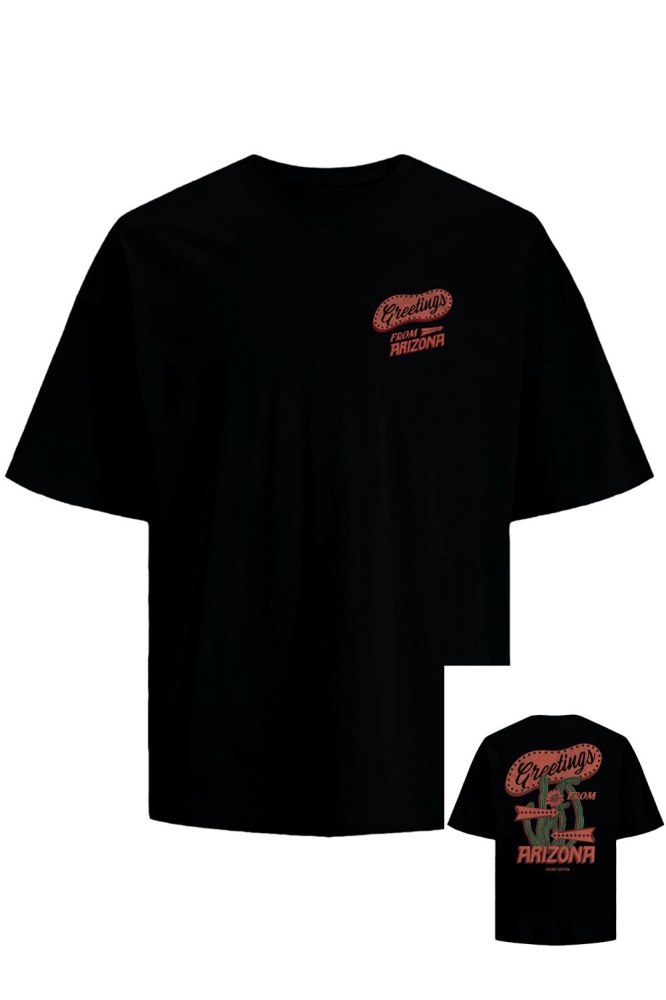 Jack & Jones zwarte heren t-shirt | Vooraanzicht