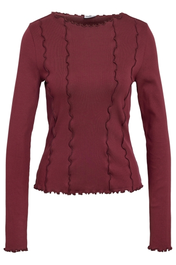 Noisy may NMJUDY L/S BABYLOCK TOP JRS 27035801 WINDSOR WINE