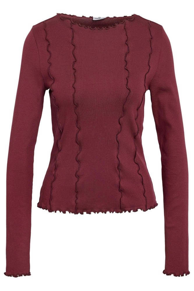 Noisy may bordeaux dames t-shirt | Vooraanzicht