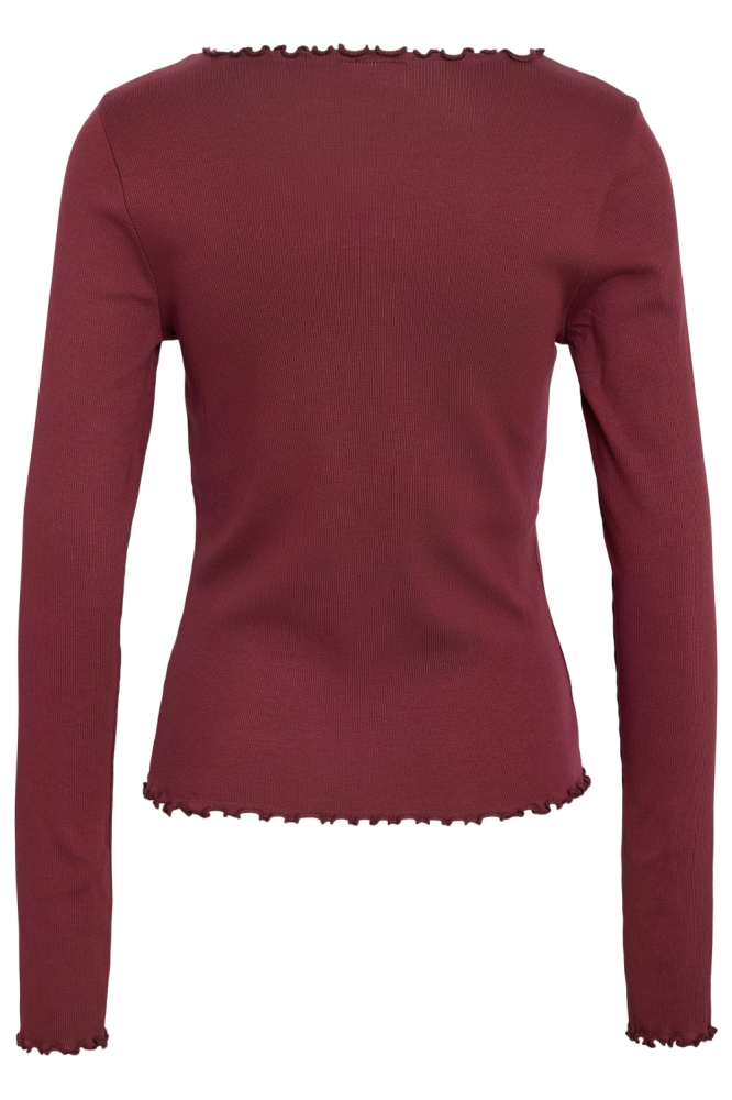 Noisy may bordeaux dames t-shirt | Achteraanzicht