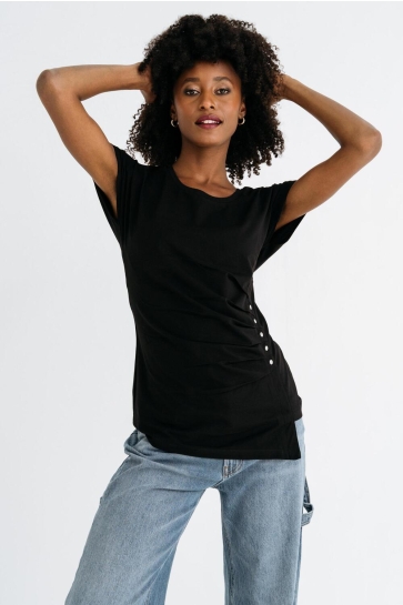 Maicazz T-shirt MINAI TOP SP25 60 324 BLACK