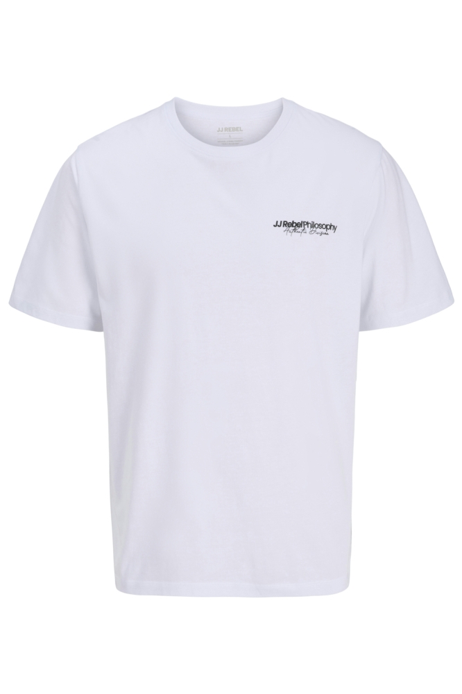 JJ Rebel witte heren t-shirt | Vooraanzicht