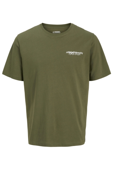 JJ Rebel T-shirt JREBZACK TEE SS CREW NECK SN 12279441 FOUR LEAF CLOVER