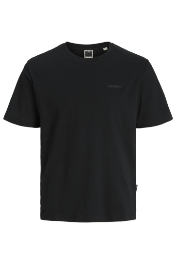 Jack & Jones T-shirt JCOFUSION INTERLOCK TEE SS CREW NEC 12282696 Black