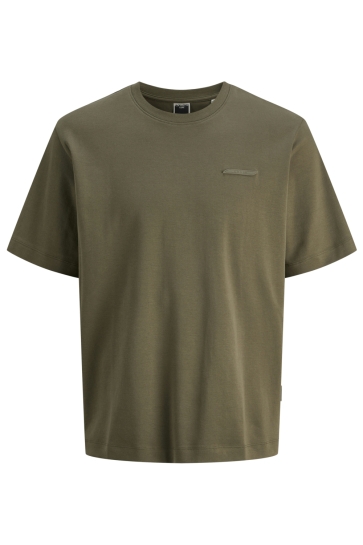 Jack & Jones T-shirt JCOFUSION INTERLOCK TEE SS CREW NEC 12282696 Grape Leaf