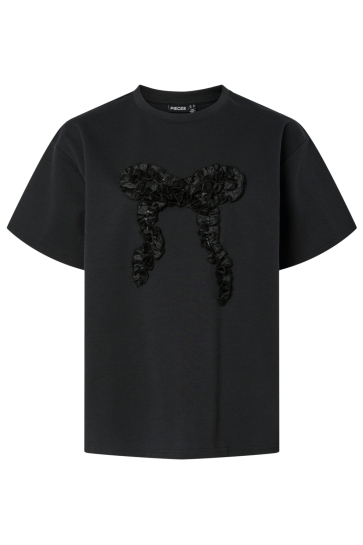 Pieces T-shirt PCMAUDELLE SS TEE JRS BC 17160834 Black/Bow